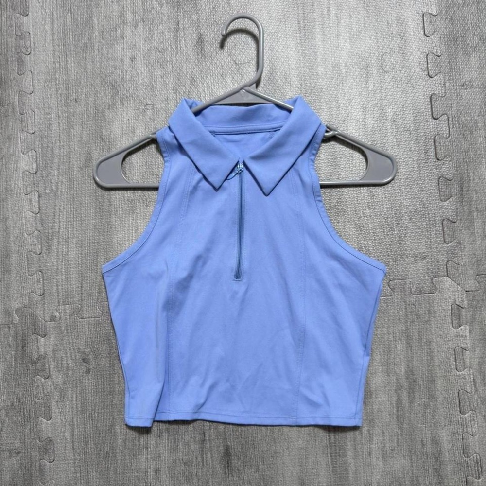 Old Navy Active‎ Seeveless Collared Zip Neck Cropped Tank Women's Small